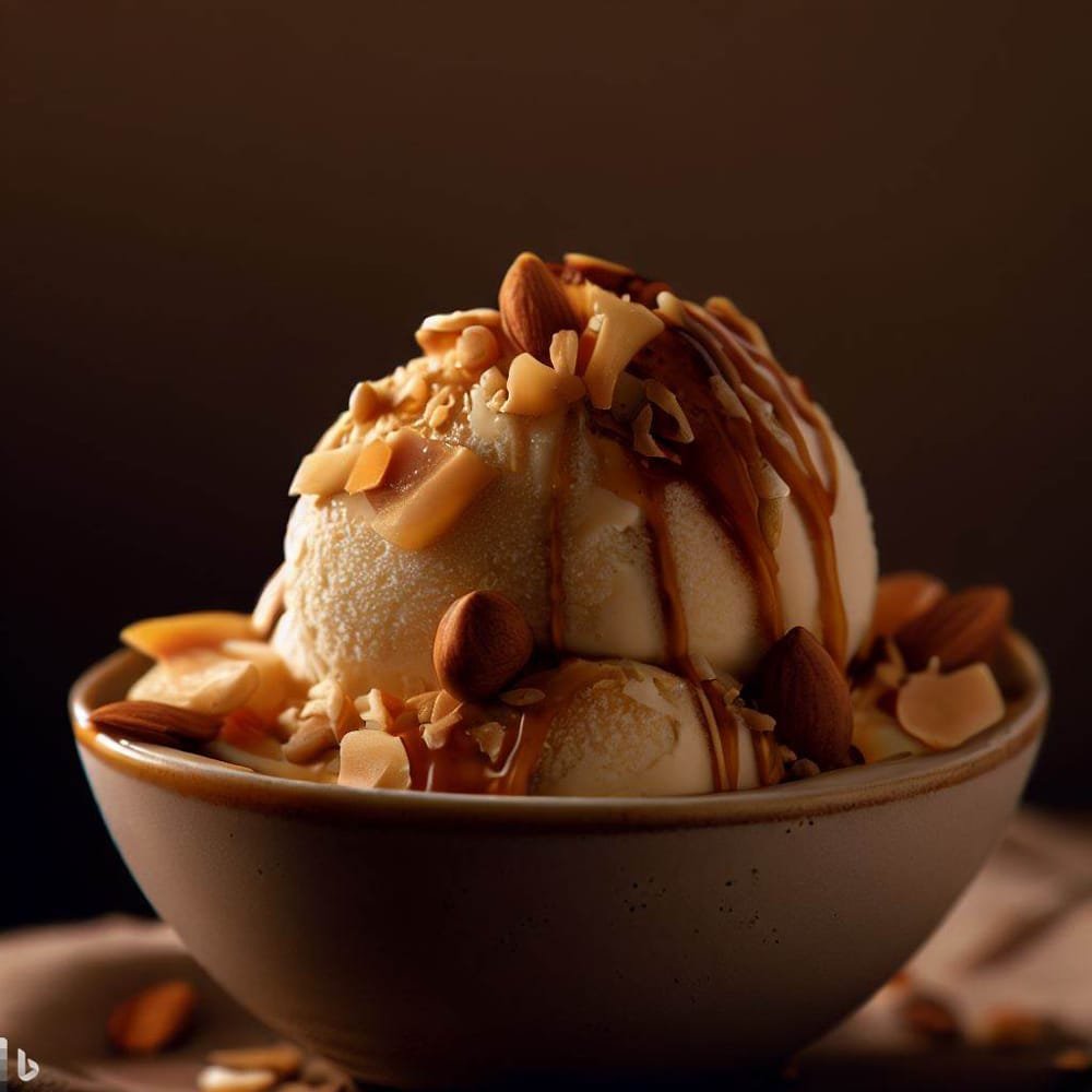 Helado de Almendra con Toffee