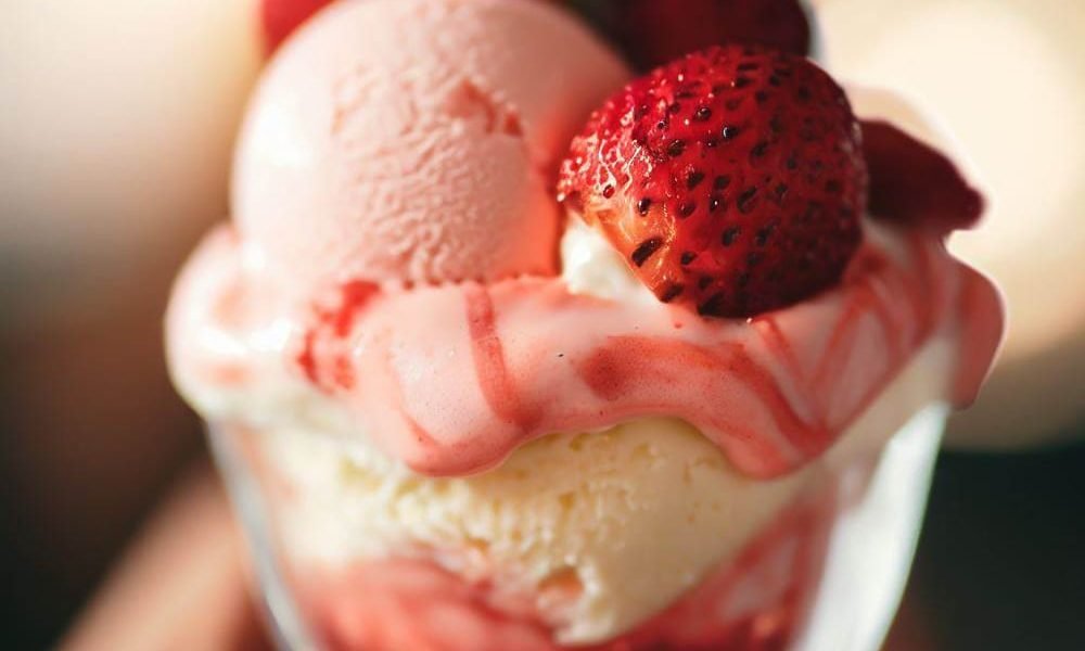 Helado de Cheesecake de Fresa