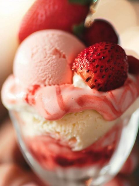 Helado de Cheesecake de Fresa