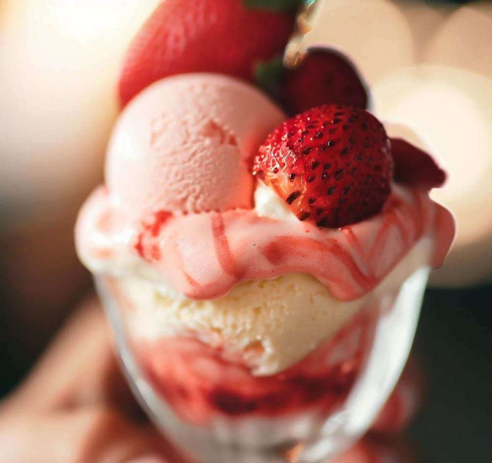 Helado de Cheesecake de Fresa