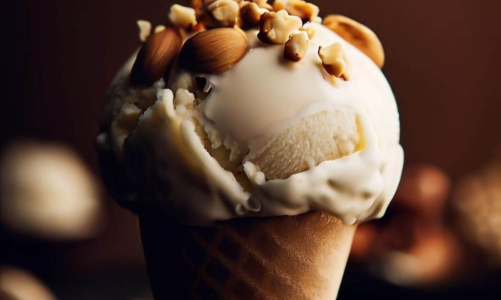 Helado de Chocolate Blanco con Frutos Secos