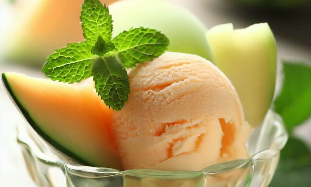Helado de Melón con Menta Fresca