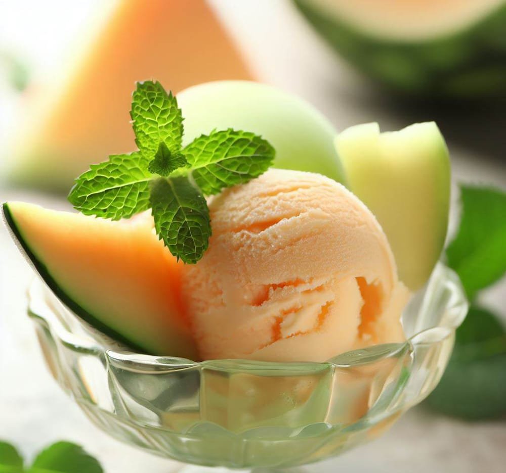 Helado de Melón con Menta Fresca