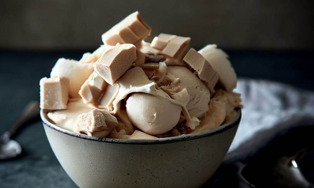 Helado de Turrón con Trozos de Chocolate Blanco