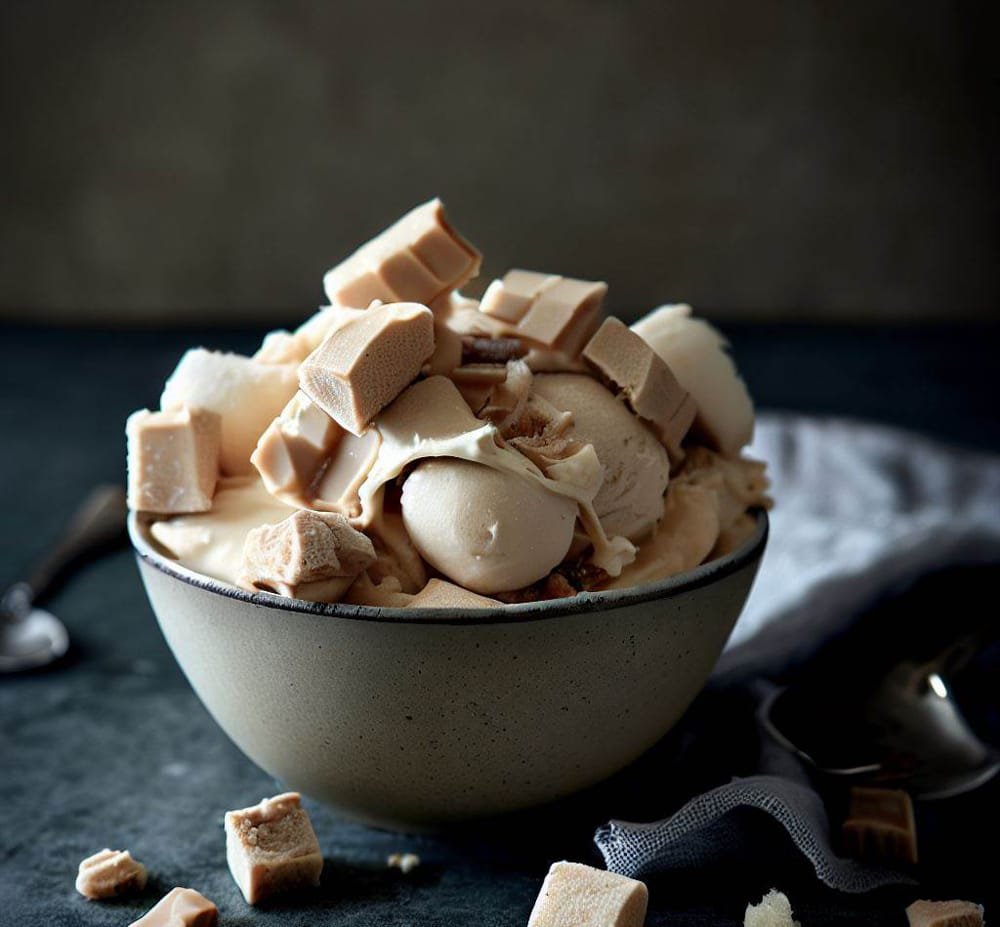 Helado de Turrón con Trozos de Chocolate Blanco