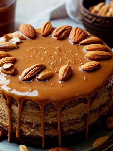 Tarta de Dulce de Leche y Almendras