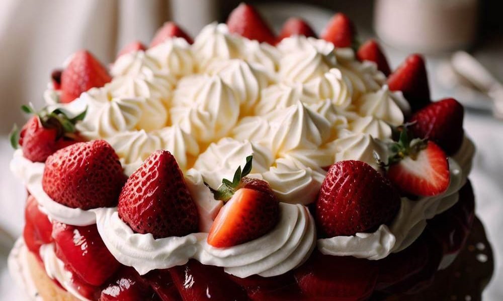 Tarta de Fresas con Crema Chantilly
