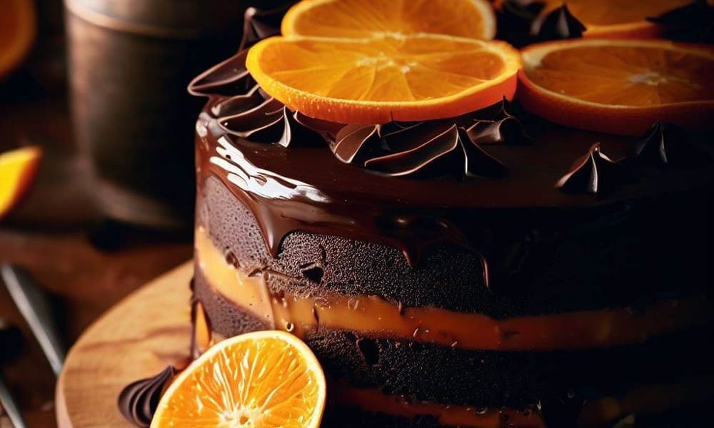Tarta de Naranja y Chocolate Negro