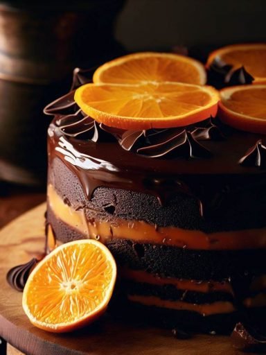 Tarta de Naranja y Chocolate Negro