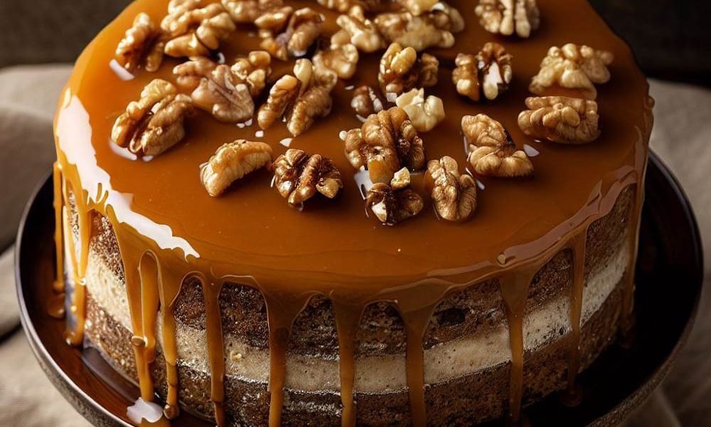 Tarta de Nueces y Caramelo