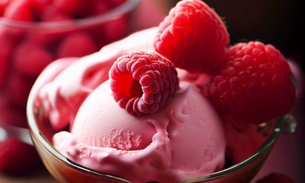 Helado de Frambuesa y Yogur Griego