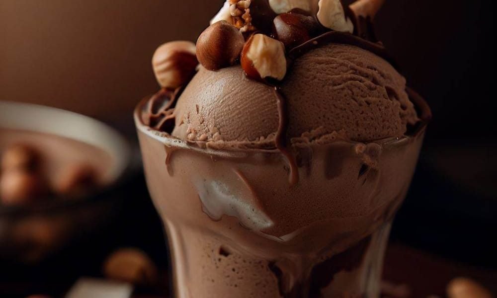 Helado de Nutella con Avellanas Tostadas