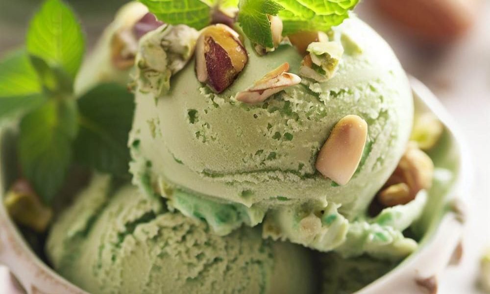 Helado de Pistacho y Menta