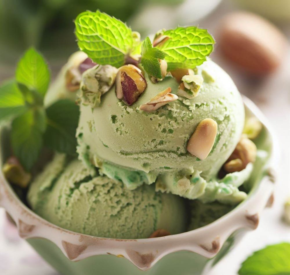 Helado de Pistacho y Menta