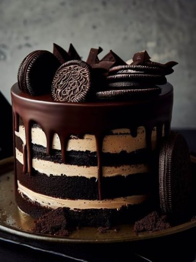 Pastel de Oreo con Ganache de Chocolate