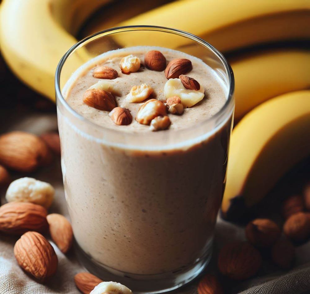 Smoothie de Plátano y Avellanas