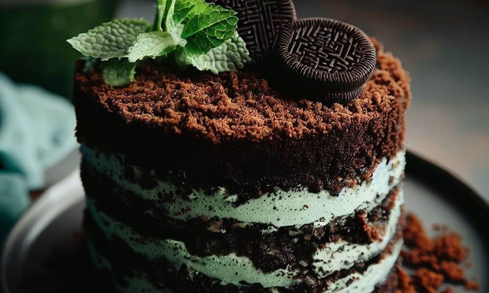 Tarta de Chocolate y Menta con Crumble de Oreo
